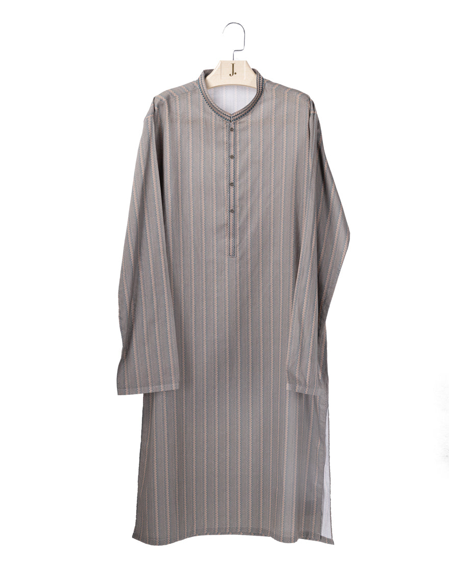 Cotton Brown Kurta - J. Junaid Jamshed