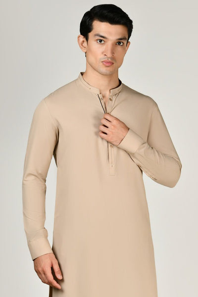 Blended Brown Shalwar Kameez - J. Junaid Jamshed