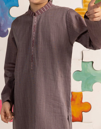 Cotton Purple Shalwar Kameez - J. Junaid Jamshed