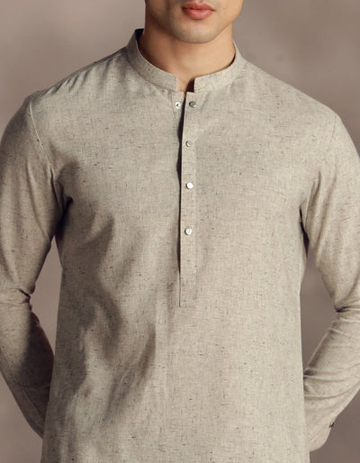 Blended Grey Shalwar Kameez - J. Junaid Jamshed