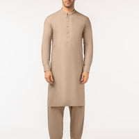 Blended Brown Unstitched Suit - J. Junaid Jamshed
