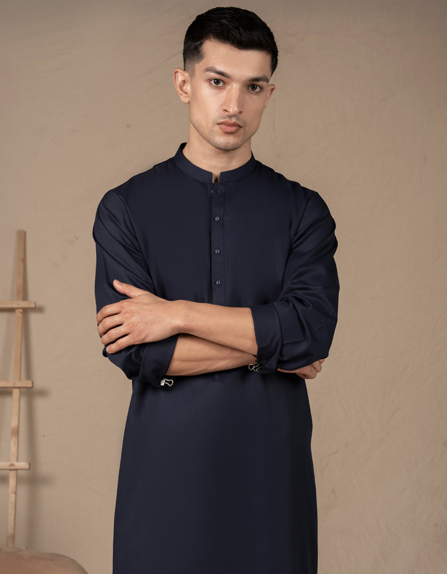 Blended Black Kurta Trouser - J. Junaid Jamshed