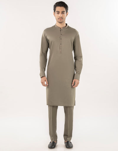 Cotton Green Kurta Trouser - J. Junaid Jamshed