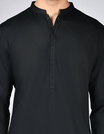 Blended Black Shalwar Kameez - J. Junaid Jamshed