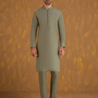 Blended Green Unstitched Suit - J. Junaid Jamshed