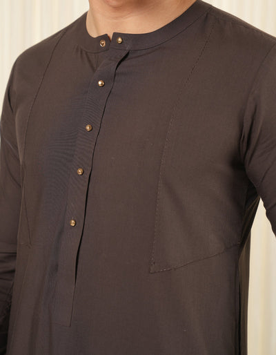 Blended Brown Jubba - J. Junaid Jamshed