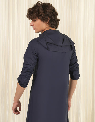 Blended Navy Blue Jubba - J. Junaid Jamshed