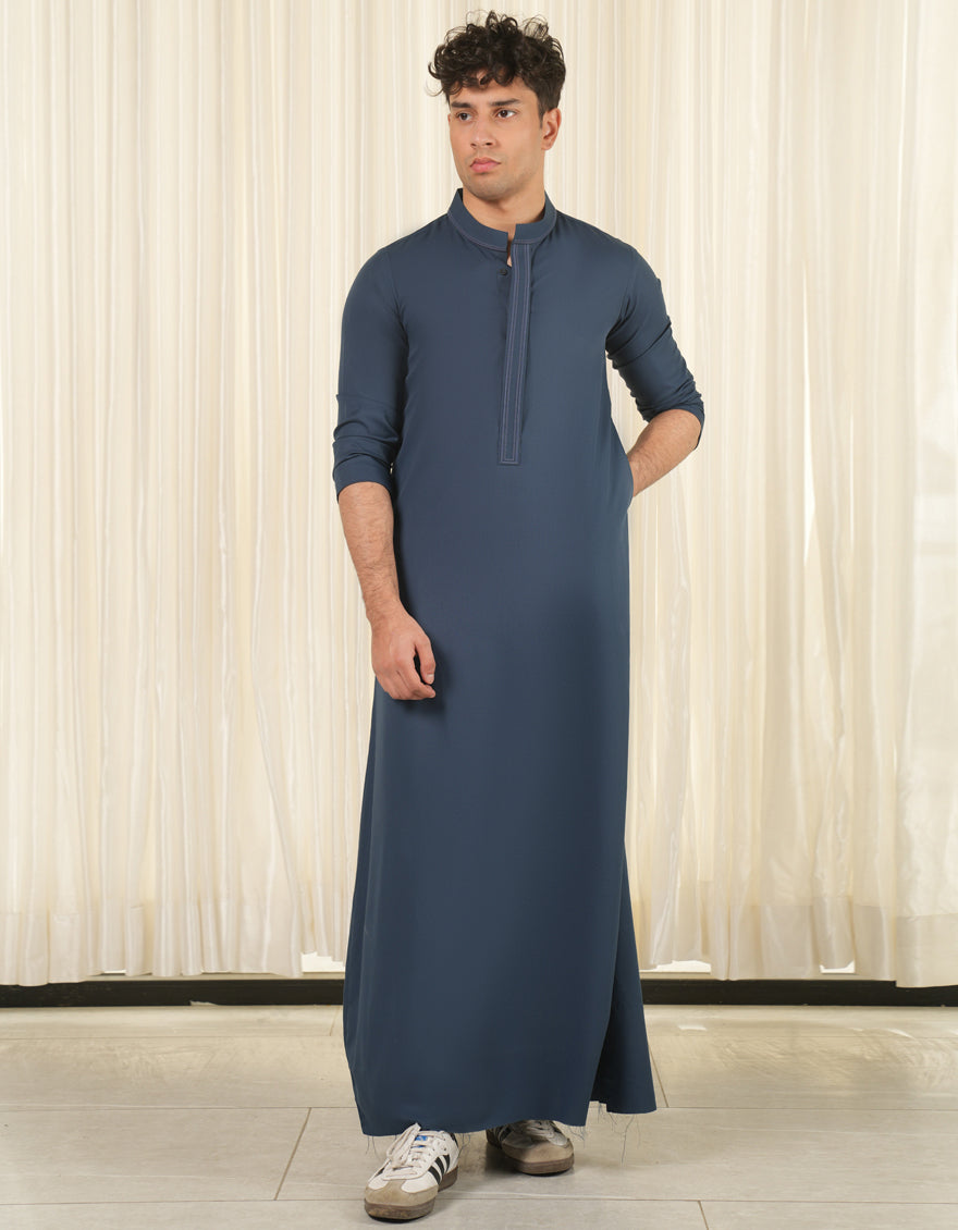 Blended Blue Jubba - J. Junaid Jamshed