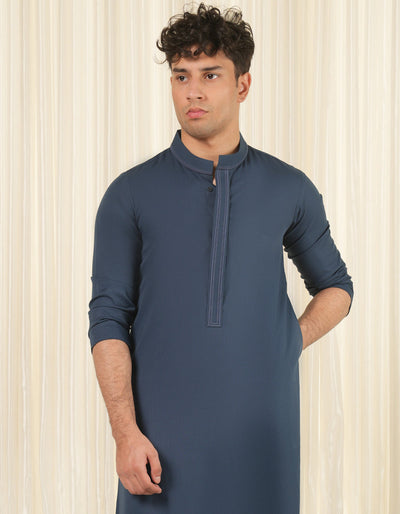 Blended Blue Jubba - J. Junaid Jamshed