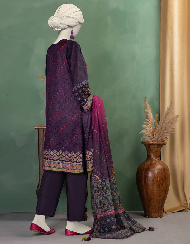 Lawn Multicolor Unstitched Suit - J. Junaid Jamshed