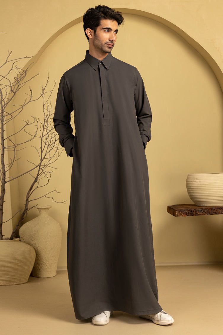 Polyester Green Jubba - J. Junaid Jamshed