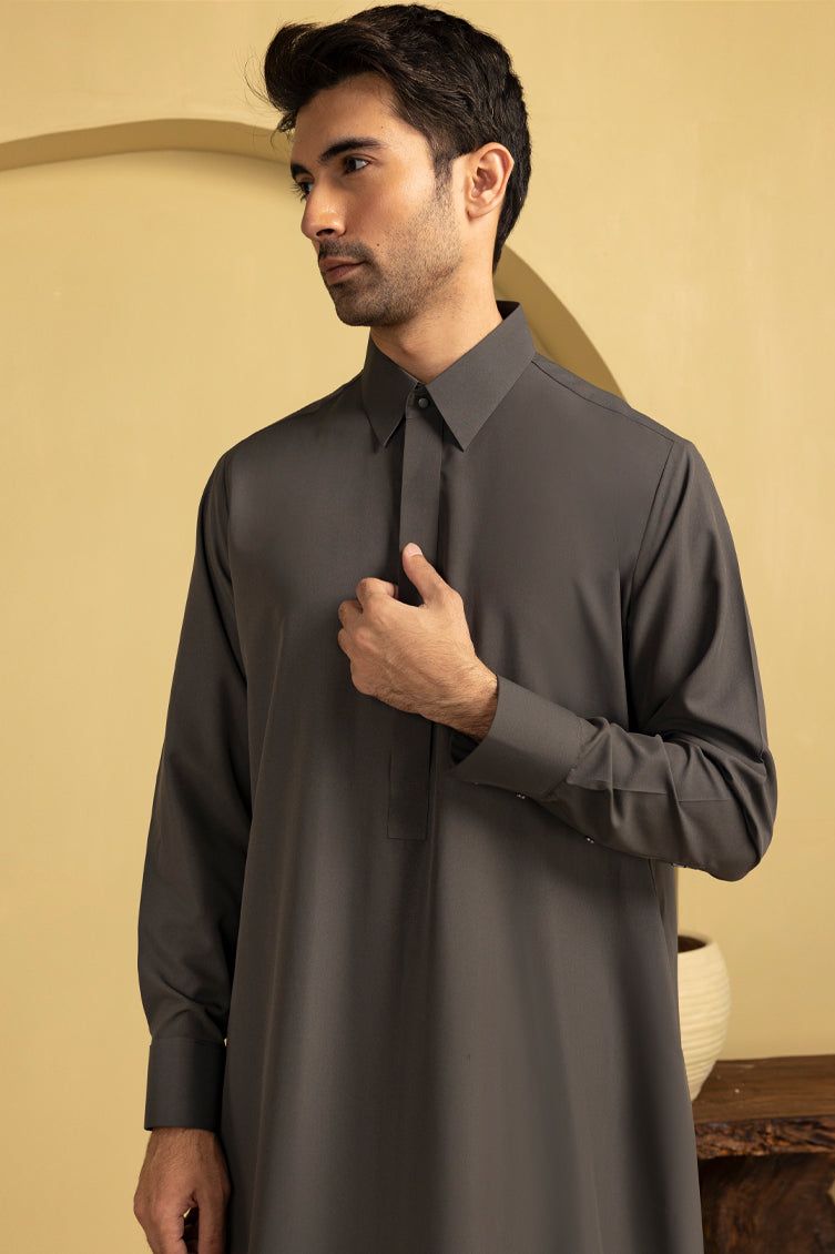 Polyester Green Jubba - J. Junaid Jamshed