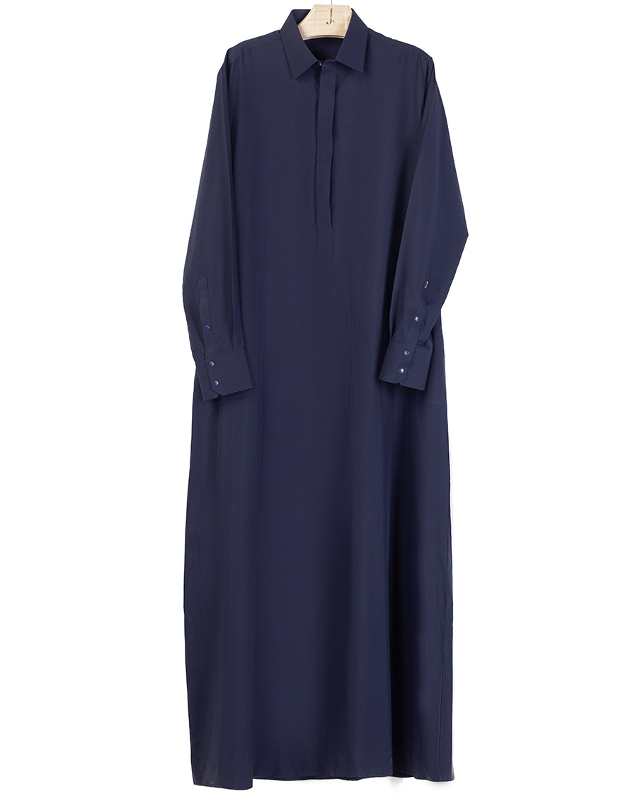 Polyester Blue Jubba - J. Junaid Jamshed