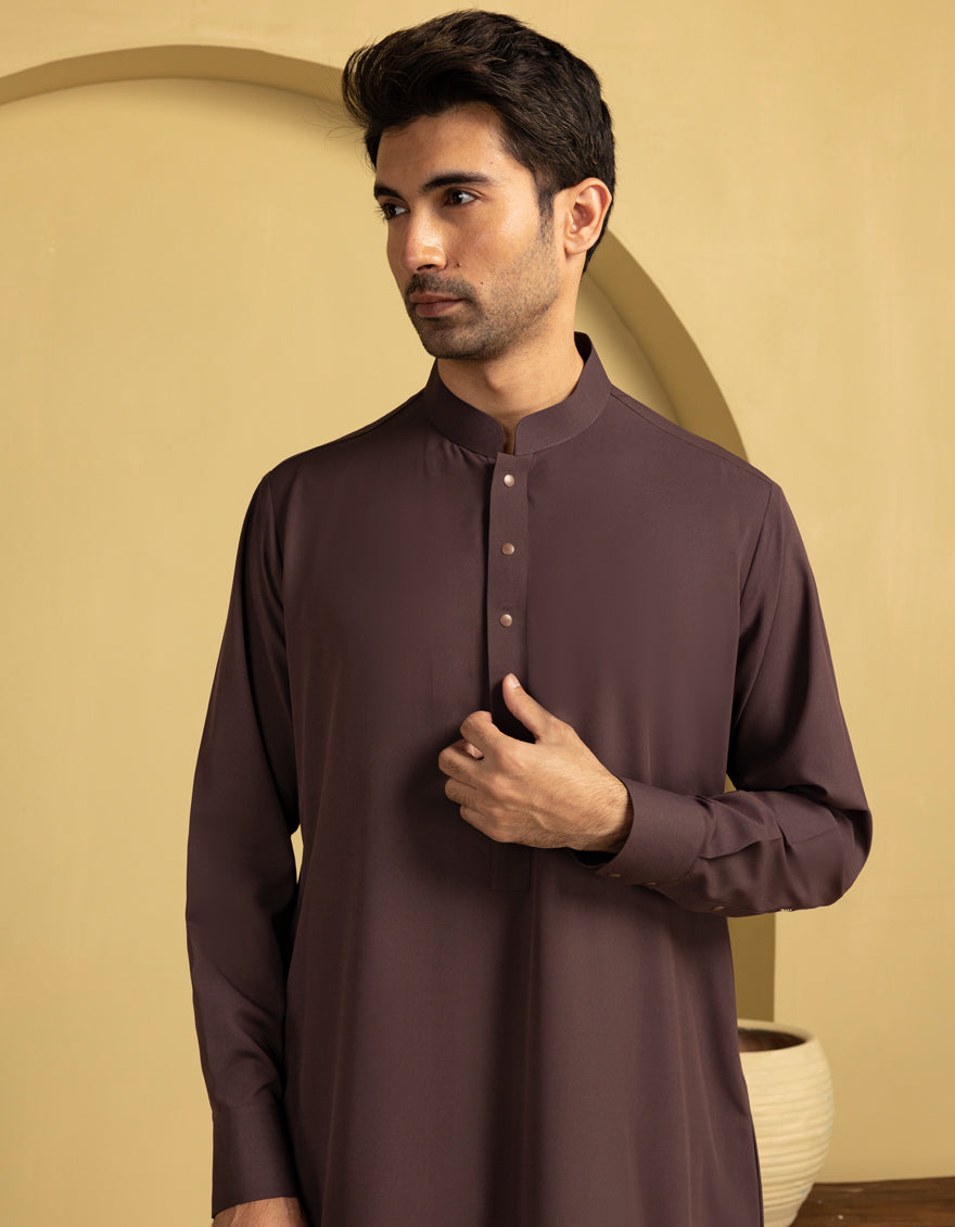 Blended Brown Jubba - J. Junaid Jamshed