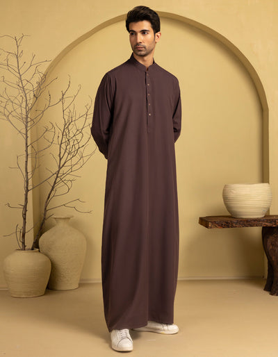 Blended Brown Jubba - J. Junaid Jamshed