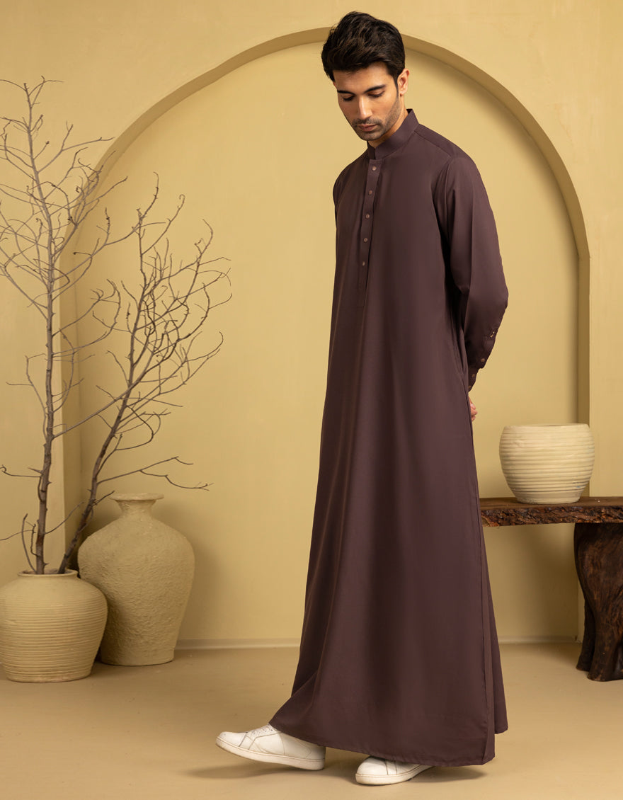 Blended Brown Jubba - J. Junaid Jamshed