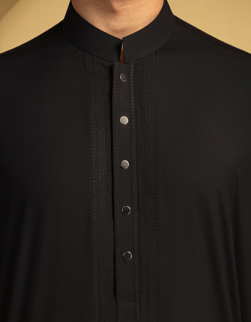 Blended Black Jubba - J. Junaid Jamshed