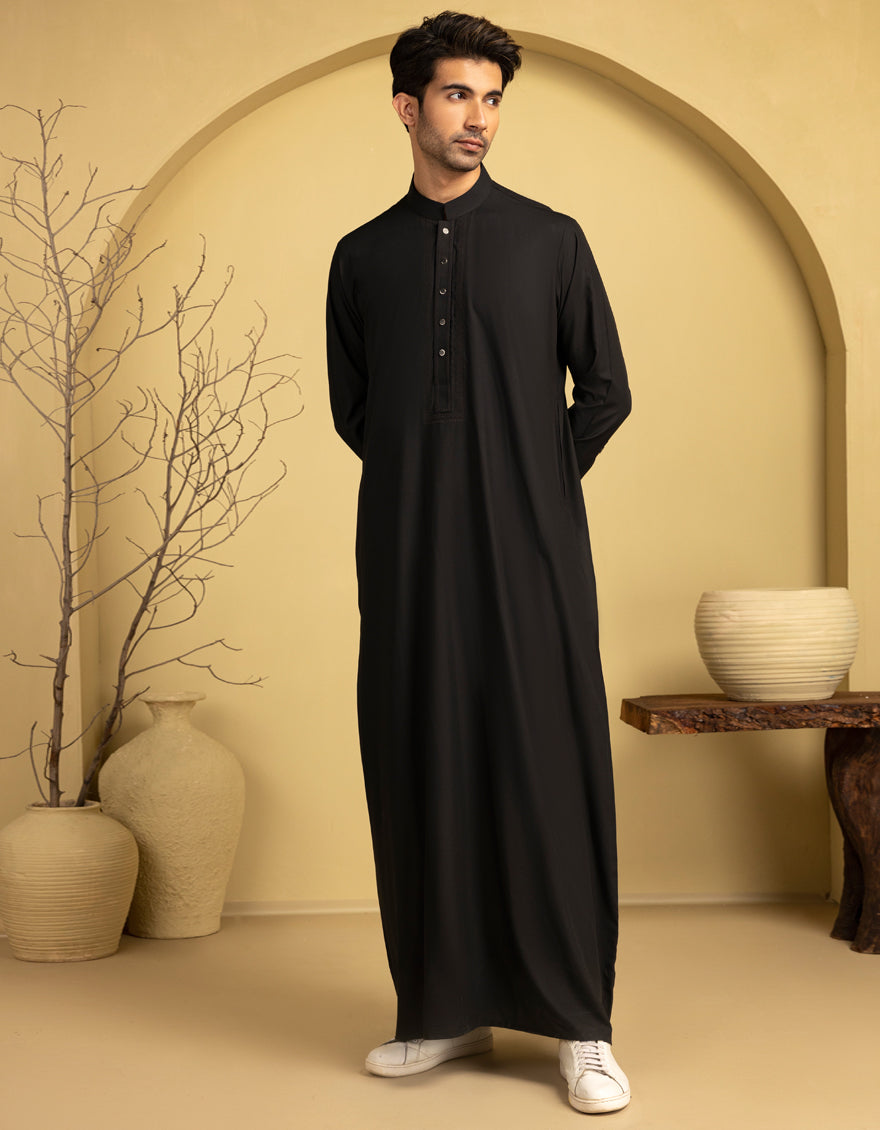 Blended Black Jubba - J. Junaid Jamshed