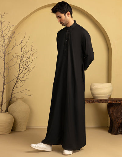 Blended Black Jubba - J. Junaid Jamshed