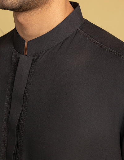 Blended Black Jubba - J. Junaid Jamshed