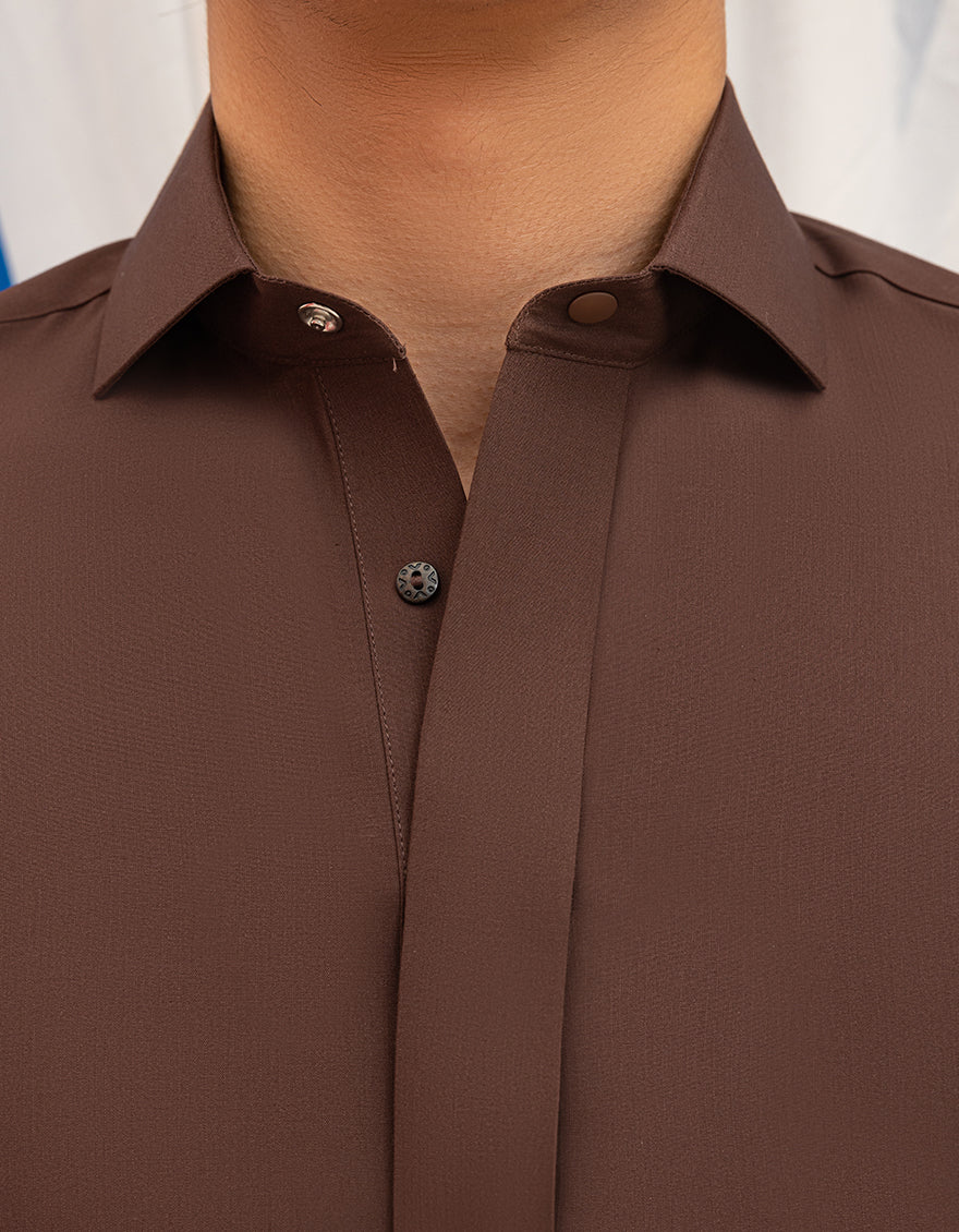 Blended Brown Jubba - J. Junaid Jamshed