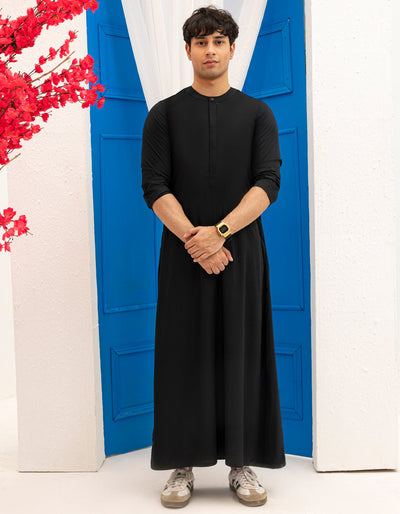 Blended Black Jubba - J. Junaid Jamshed