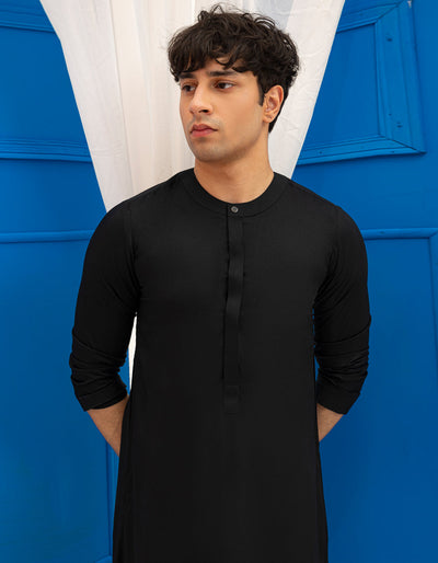 Blended Black Jubba - J. Junaid Jamshed