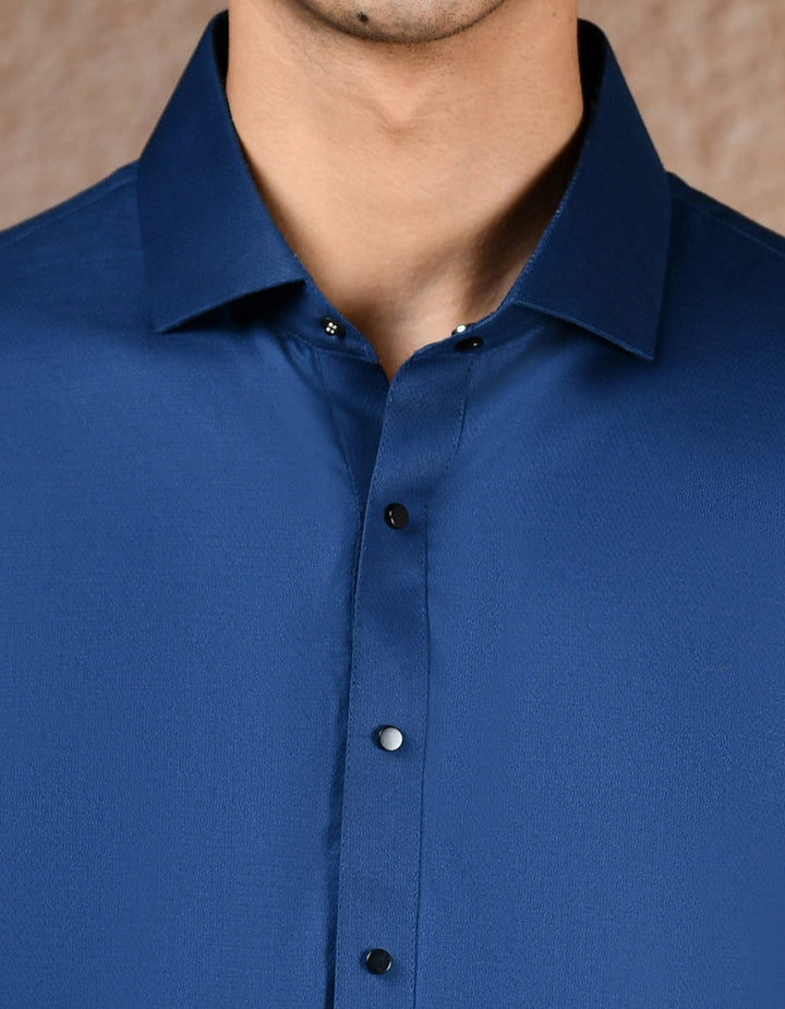 Cotton Blue Shalwar Kameez- J. Junaid Jamshed