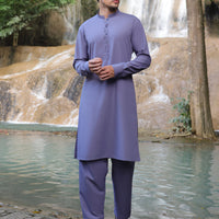 Blended Purple Shalwar Kameez- J. Junaid Jamshed