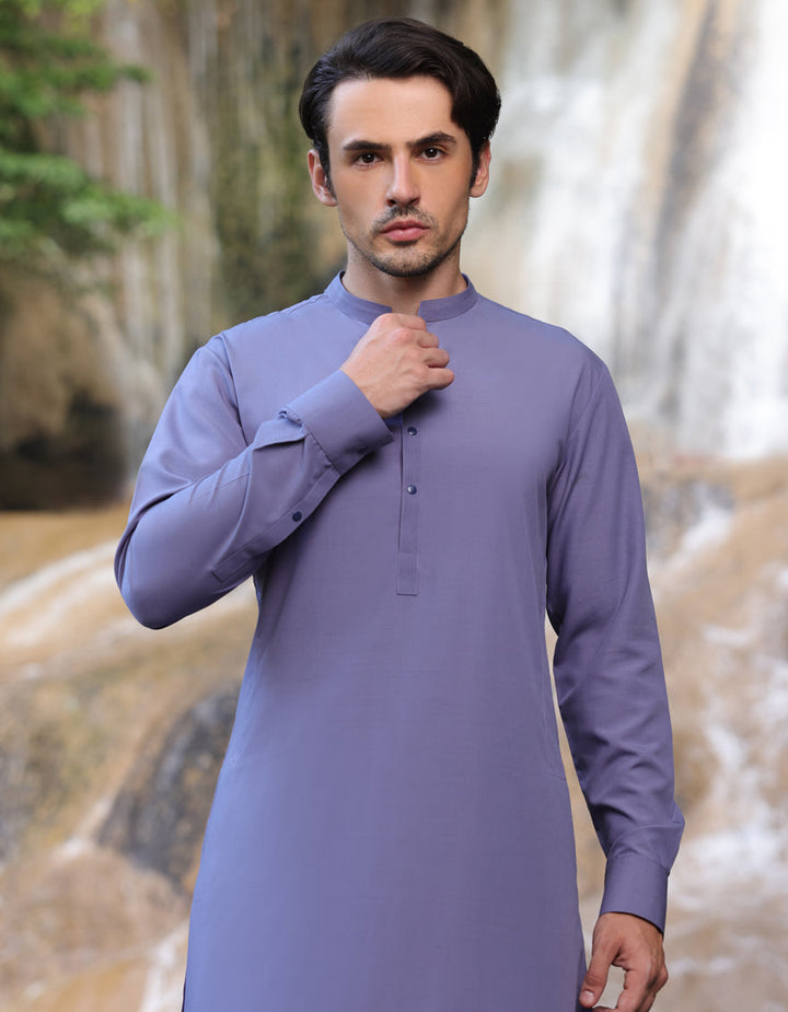 Blended Purple Shalwar Kameez- J. Junaid Jamshed