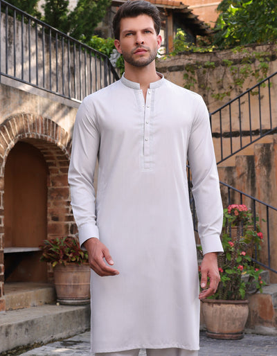 Blended Grey Shalwar Kameez- J. Junaid Jamshed