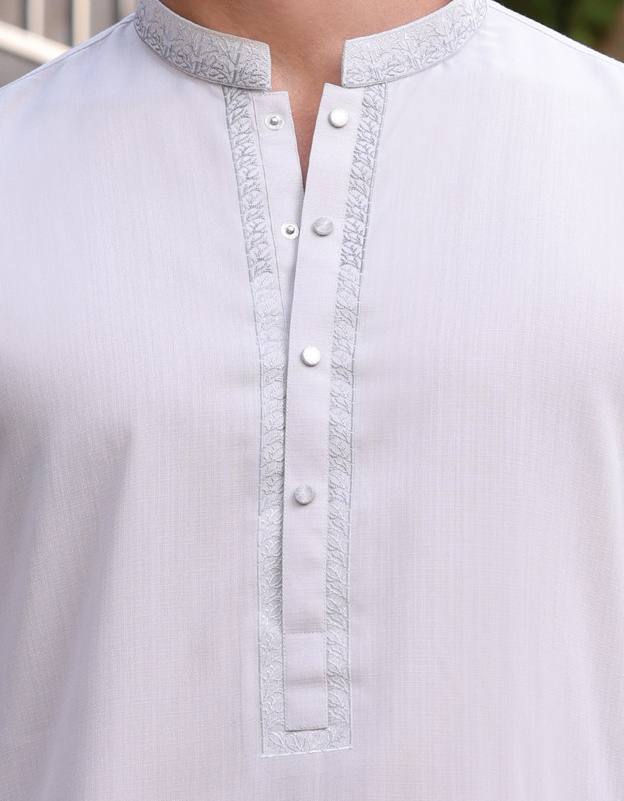 Blended Grey Shalwar Kameez- J. Junaid Jamshed