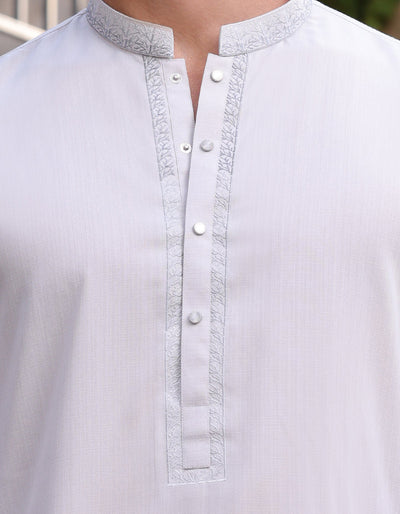 Blended Grey Shalwar Kameez- J. Junaid Jamshed