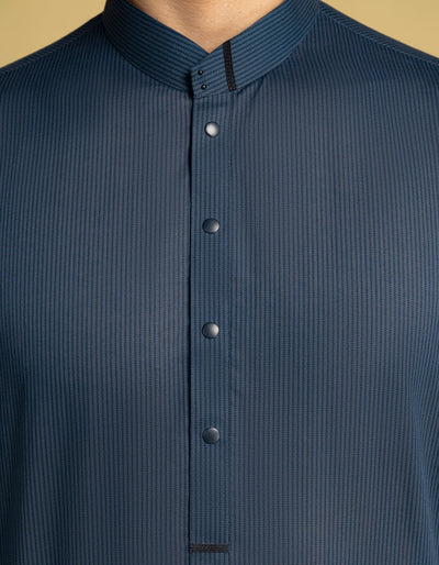 CVC Blue Kurta - J. Junaid Jamshed