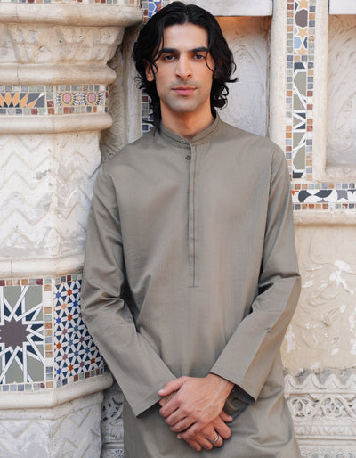 CVC Brown Kurta - J. Junaid Jamshed