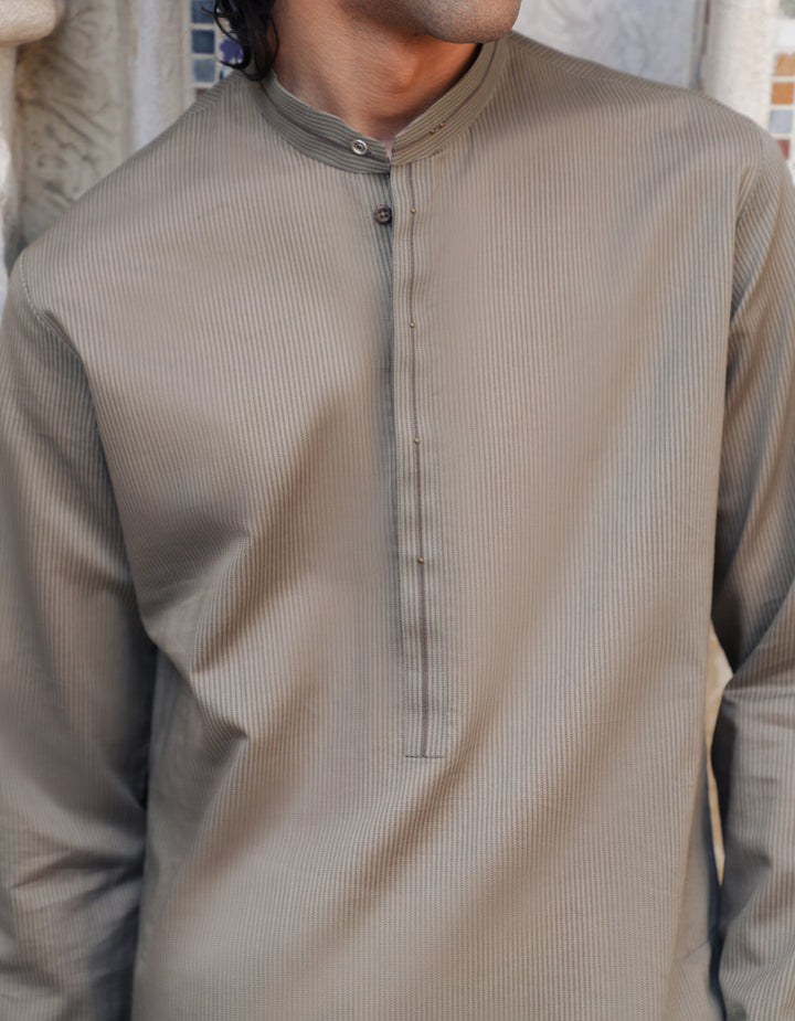 CVC Brown Kurta - J. Junaid Jamshed