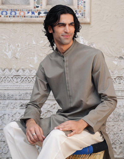 CVC Brown Kurta - J. Junaid Jamshed