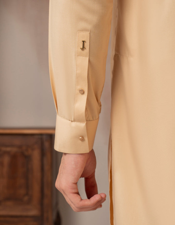 Blended Peach Kurta Trouser - J. Junaid Jamshed
