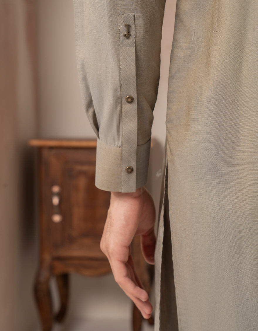 Cotton Sand Kurta Trouser - J. Junaid Jamshed