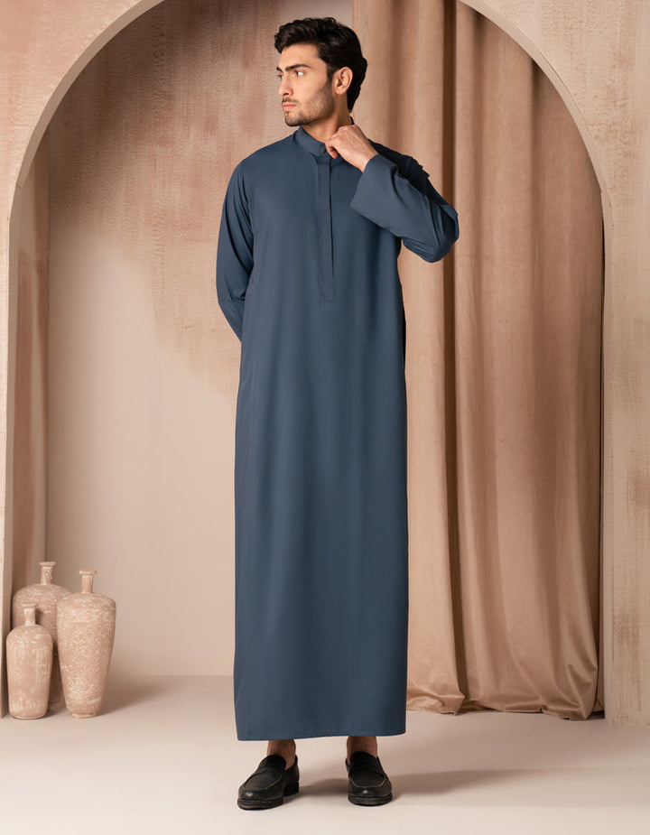 Blended Teal Blue Jubba - J. Junaid Jamshed
