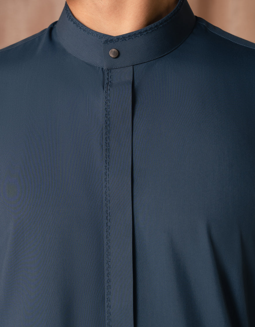 Blended Teal Blue Jubba - J. Junaid Jamshed