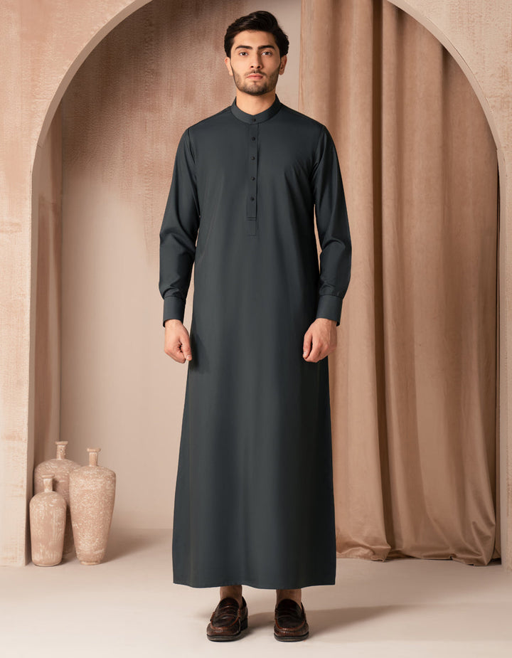 Blended Dark Green Jubba - J. Junaid Jamshed