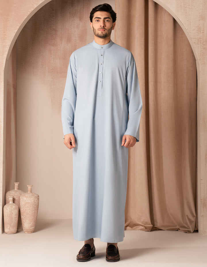 Blended Light Blue Jubba - J. Junaid Jamshed