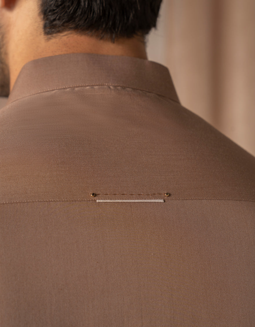 Cvc Light Brown Kurta Trouser - J. Junaid Jamshed