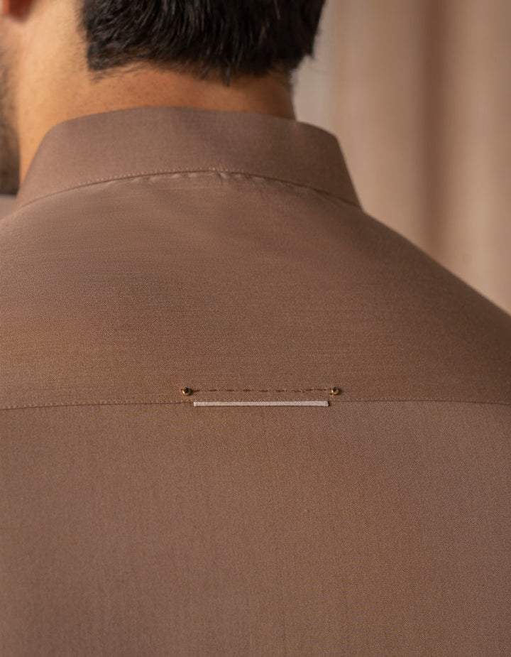 Cvc Light Brown Kurta Trouser - J. Junaid Jamshed
