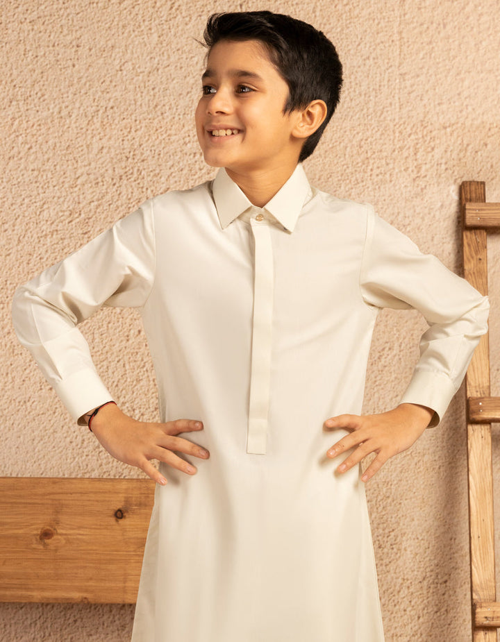 Blended Cream Jubba - J. Junaid Jamshed