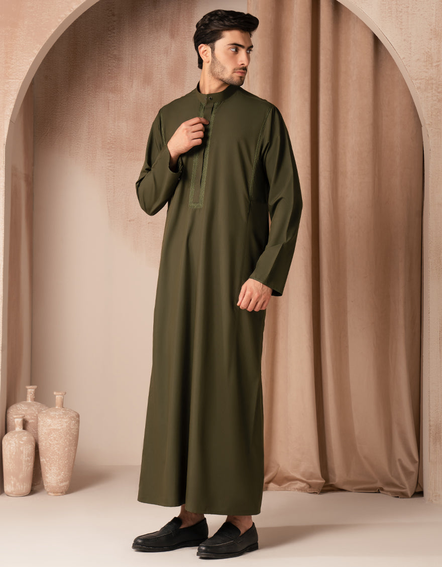 Blended Green Jubba - J. Junaid Jamshed