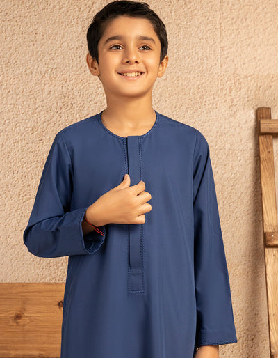 Blended Blue Jubba - J. Junaid Jamshed