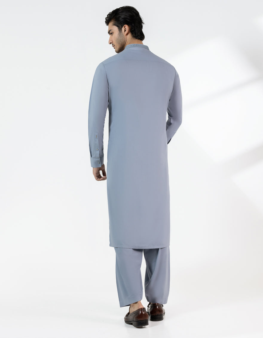 Blended Light Grey Shalwar Kameez - J. Junaid Jamshed