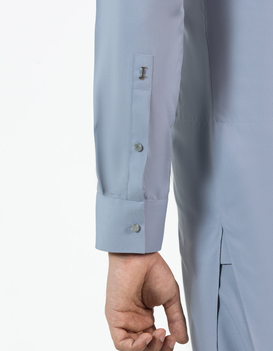 Blended Light Grey Shalwar Kameez - J. Junaid Jamshed